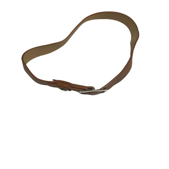 Women's ML Belt Set 2pcs Black & Brown Faux Leather Oval Buckles 41in Adjustable - Picture 7 of 13